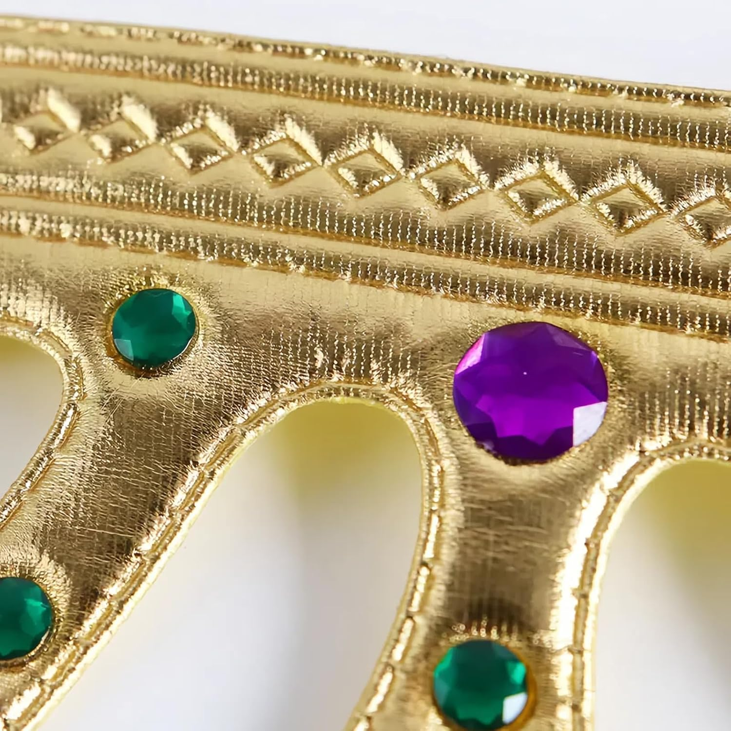 Hannafires Queen Crown Halloween Decoration - Birthday Party Prop, Gold Fabric Crown Hat, Costume Headwear, Party Supplies image number 1