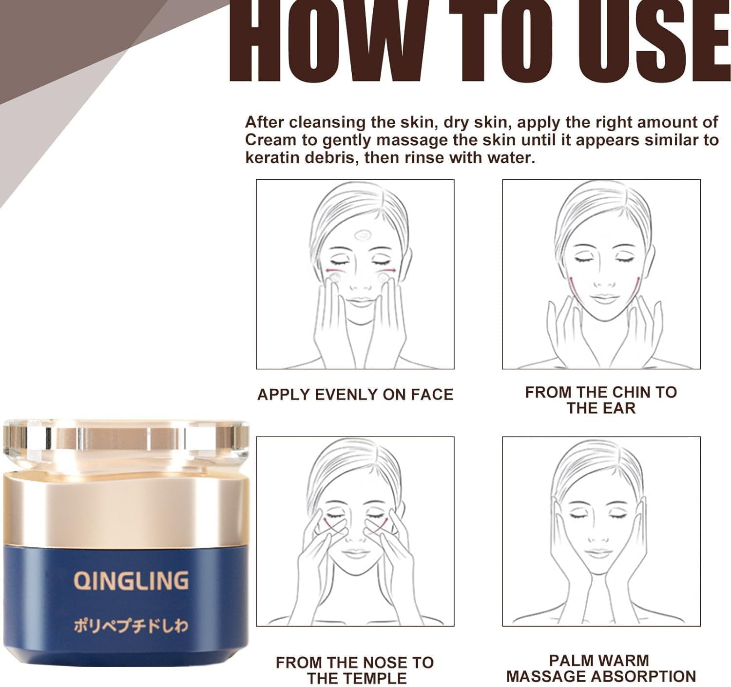 Qingling Firming Anti-Aging Treatment Cream, Japanese Qingling Anti-Aging Wrinkle Firming Cream,Qingling Facial Moisturizing Treatment Cream,Wrinkle Smoothing Cream - 3Pcs image number 6