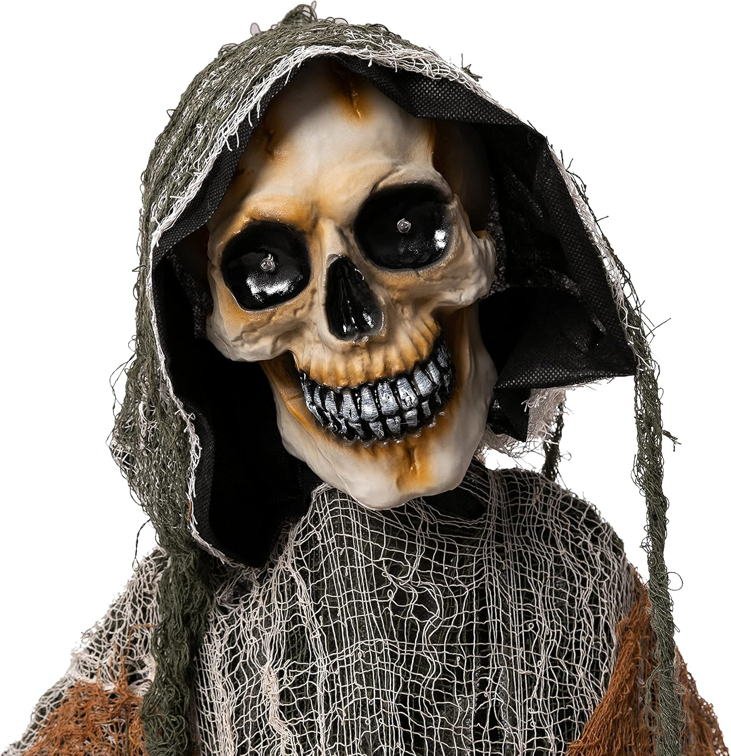 JOYIN 67" Halloween Decorations Outdoor Life Size Animatronics Grim Reaper with Chain, Sound-Actived Party Decor with Creepy Sound, Scary Haunted House Props for Garden Yard Lawn image number 5
