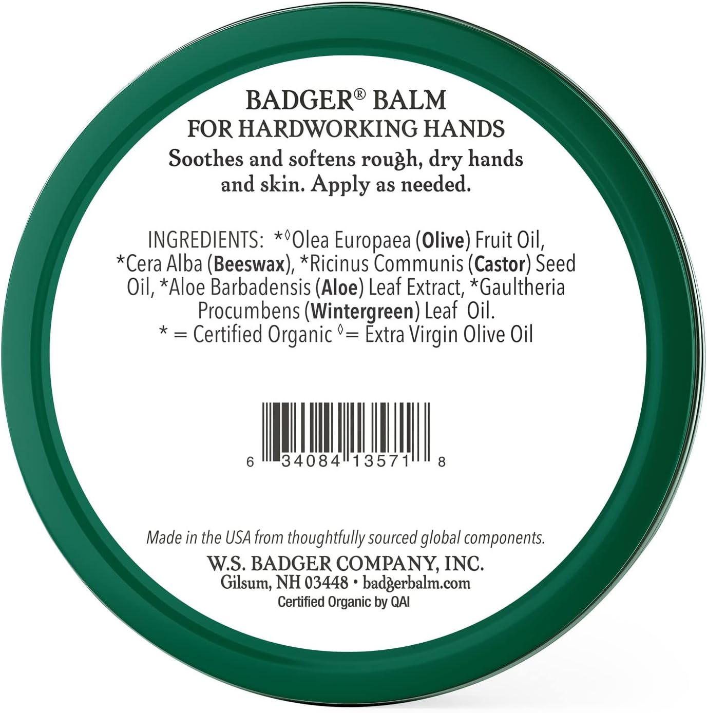 Badger Balm Original 2Oz Tin Organic Healing Hand Moisturizer Cracked Dry Skin image number 3