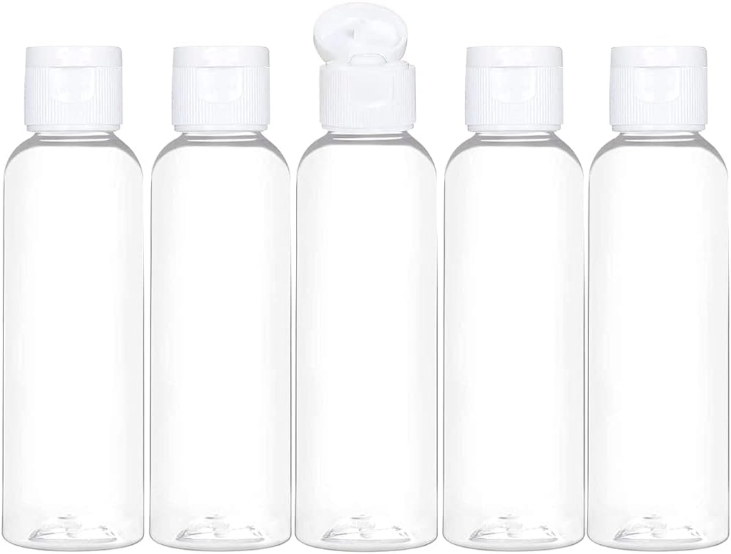 5 PCS 100Ml Plastic Empty Bottles with Top Flip Cap Empty Refillable Cosmetic Bottles for Lotion Shampoo Body Soap Toner Travel Containers image number 6