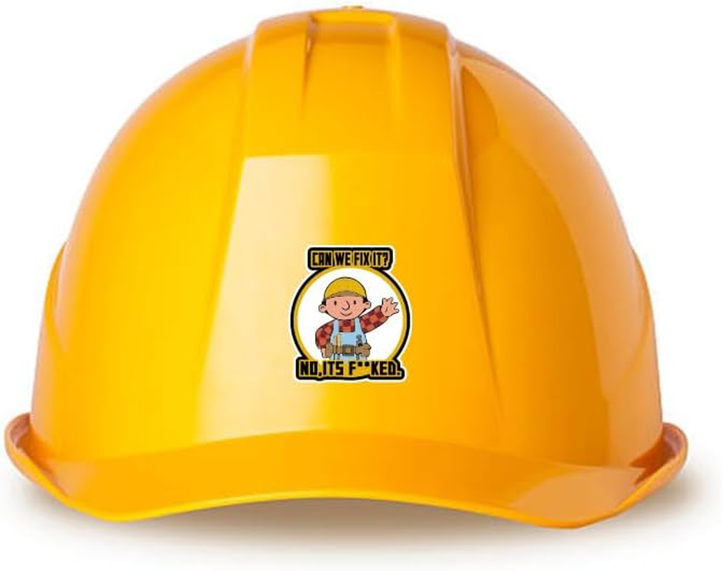 4Pcs Can We Fix It Sticker No, It'S F KED Decals- Funny Hard Hat Stickers: Humorous Decals for Builders, Worksite Gear & Helmets - Durable & Hilarious Sticker (4Pcs) - 2Pcs image number 6