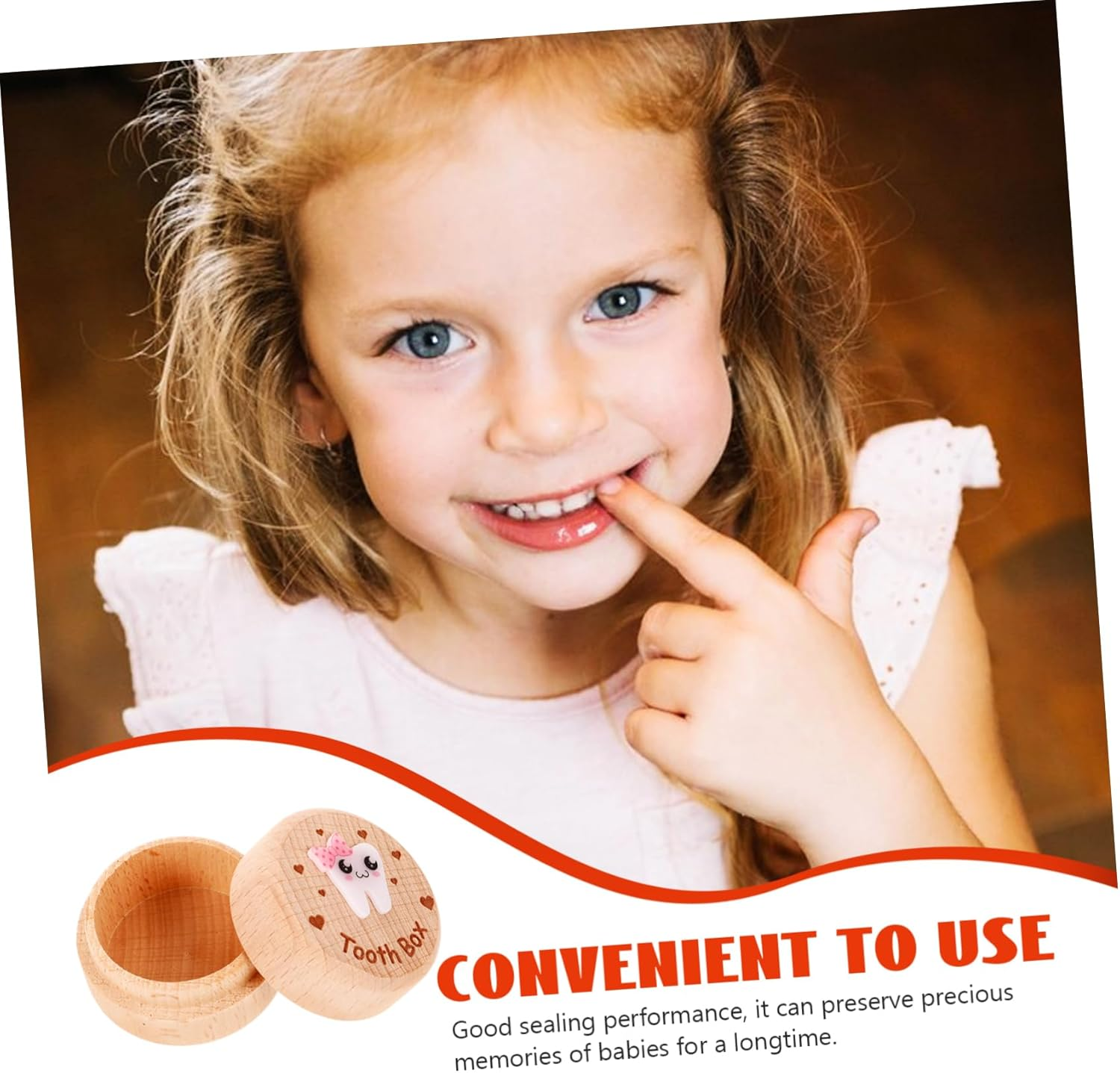 NOLITOY Wooden Tooth Keepsake Box for Cute for Boys and Compact Design for Easy Carrying and Safe Storage of Teeth image number 3