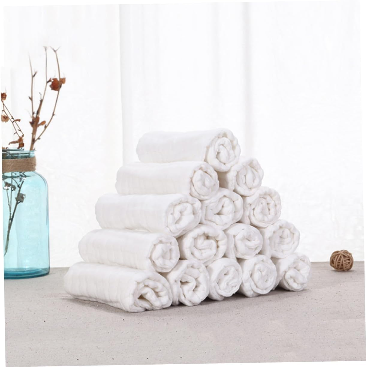 5Pcs Premature Nappies Pure Cotton Diapers for Newborns Superior Absorbency Skin-Friendly Easy to Wash image number 2