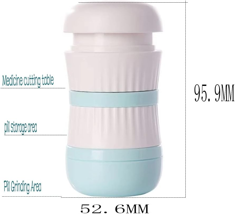 Pill Cutter Splitter Pill Crusher Pulverizer Grinder, 1/2 Divider, 1/3 Divider Sturdy Tablet Cutter, Adjustable Fixed Pill, Hidden Blade, with Grinding Function, Ideal for Cutting Grinding Tablets image number 3