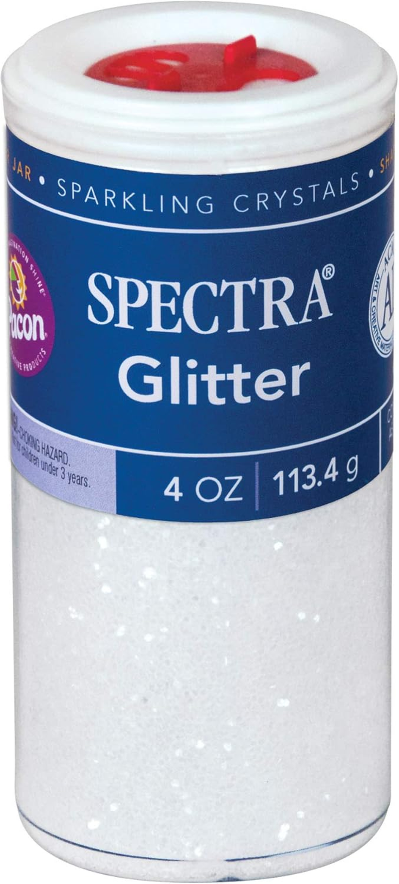 Pacon Spectra Glitter Sparkling Crystals, Clear, 4-Ounce Jar (91830) image number 5