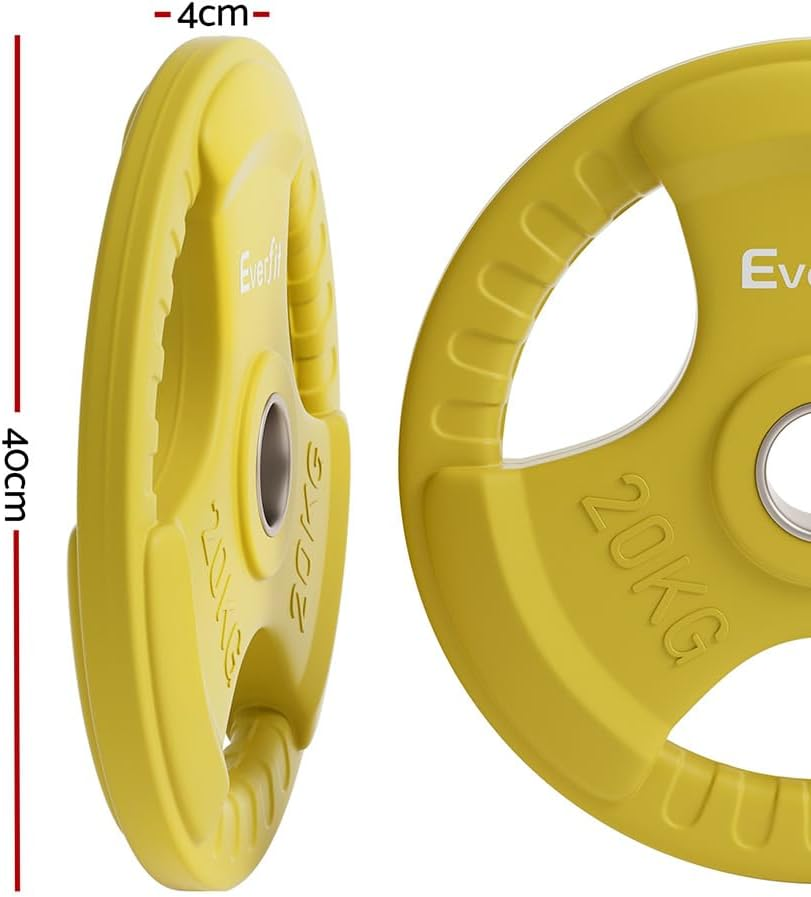 Everfit Weight Plates Olympic 20Kg Dumbbell Barbell Plate Weight Lifting Home image number 1