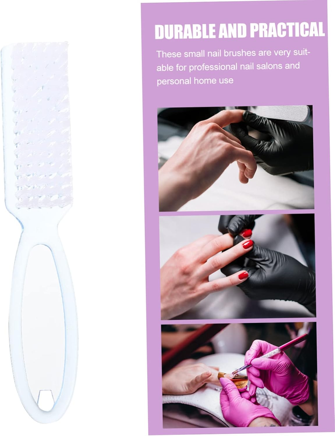 MUSISALY 8Pcs Manicure Nail Care Kit Nail Art Cleaning Brush Dust Fingernail Cleaning Tool