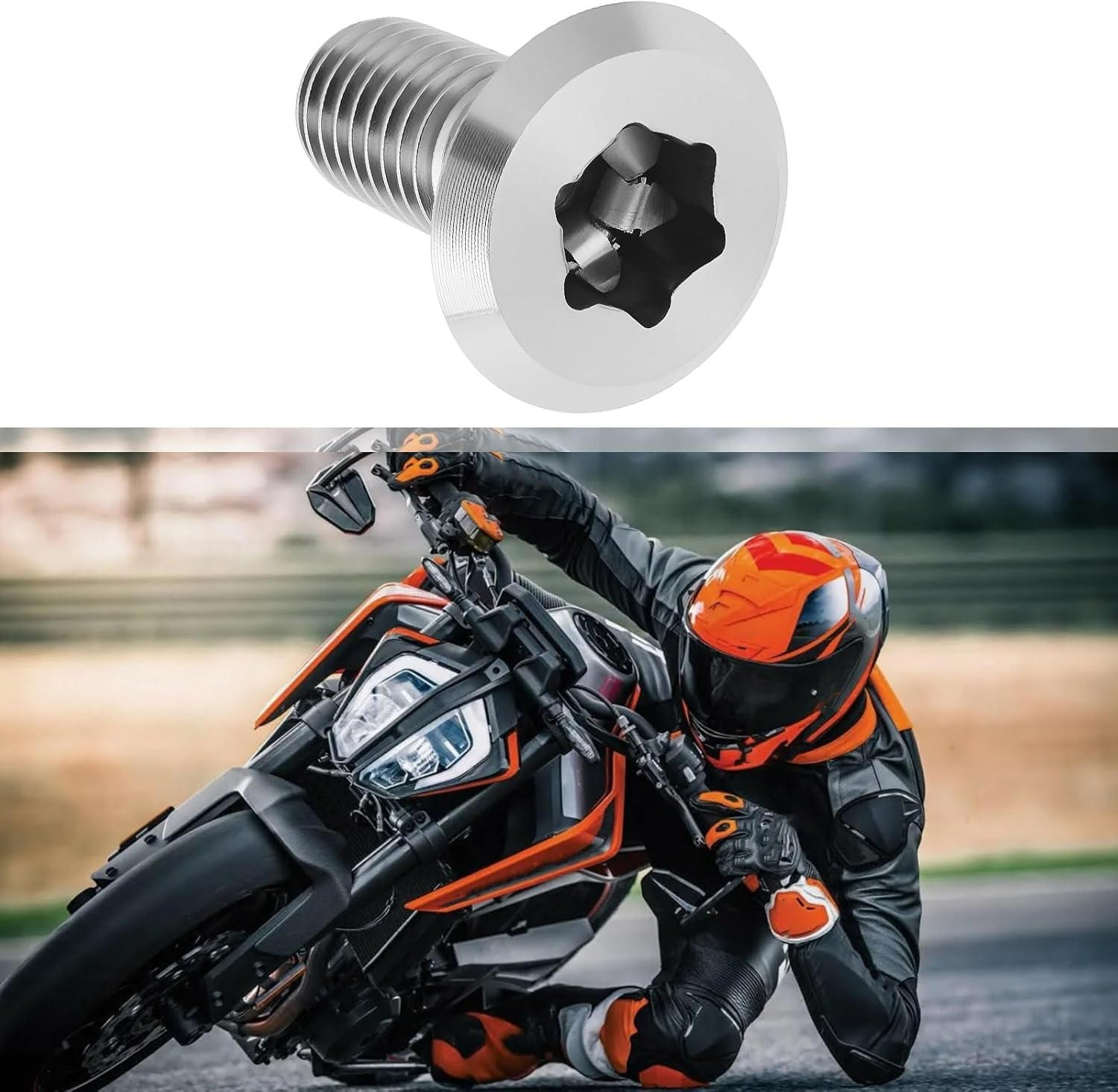 1Pc M8X20Mm Motorcycle Kickstart Screw Bolt 0019080206S Compatible with KTM image number 6