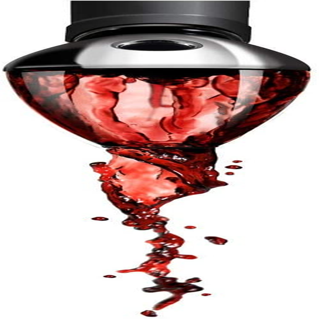 Rabbit W6118 Wine Aerator Shower Funnel with Sediment Strainer Silver