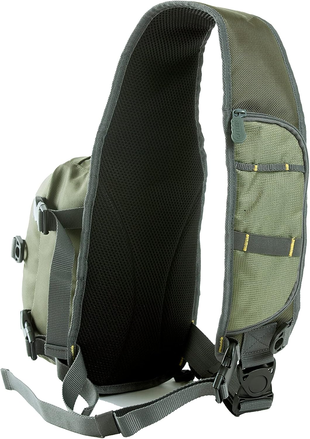 Allen Company Cedar Creek Fly Fishing Sling Pack - Fits up to 4 Tackle/Fly Boxes and Other Accessories - Gray/Lime image number 3