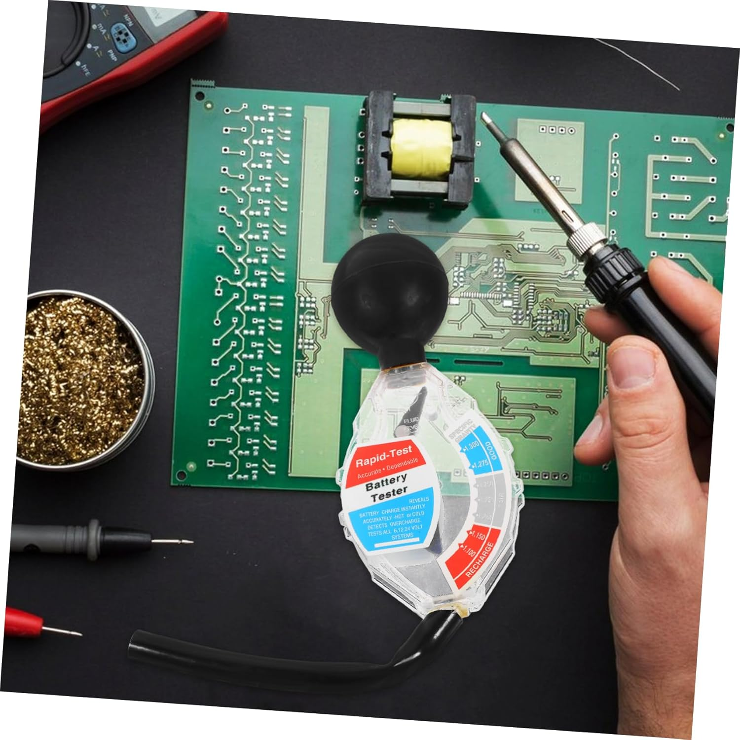 OSOLADY Battery Tester Hydrometer Tester for Car Battery Testing Equipment Practical Freeze Testing Tool for Car image number 1