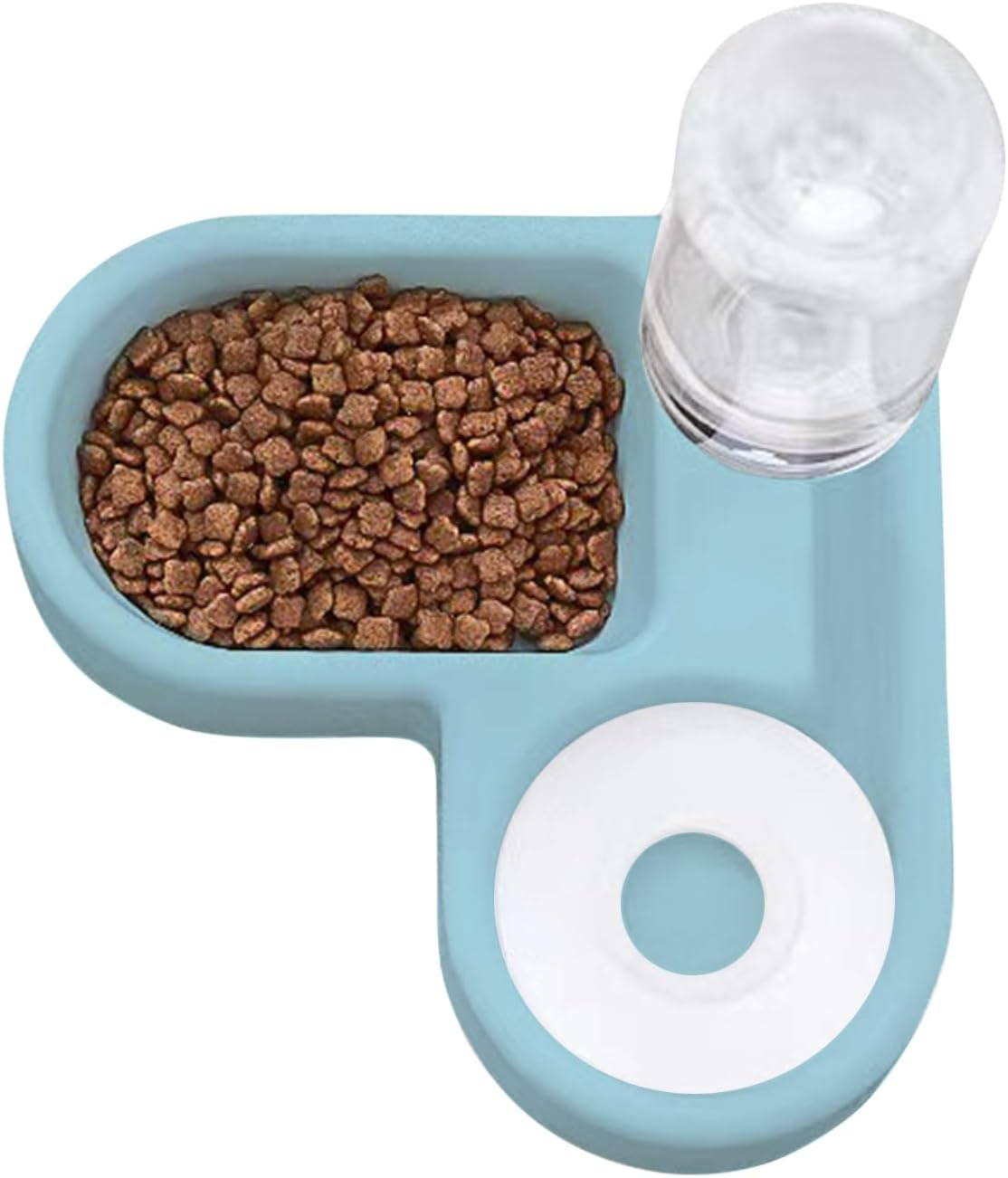 Pet Automatic Waterer Cat Bowl Food Bowl (Blue) - Blue image number 2