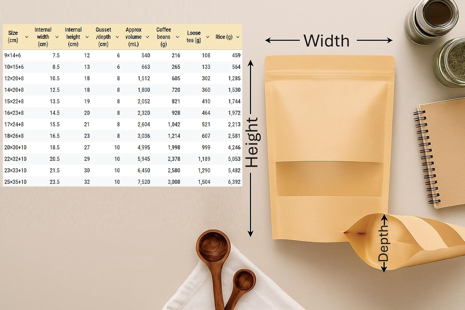 100/50 Pcs Resealable Bags Stand up Black Kraft Paper Bags with Matte Window, Zip Lock Food Storage Bags for Packaging Products, Reusable, Sealable (Black/50Pcs, 10X15Cm) image number 4