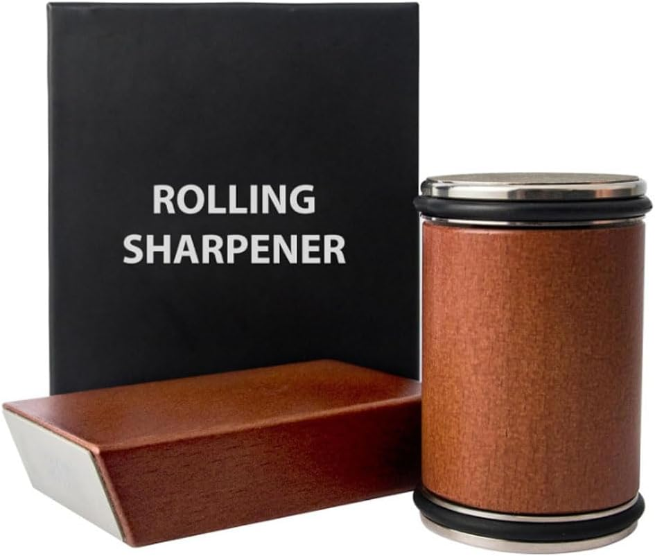 Rolling Knife Sharpener with 15-20 Degree Sharpening,Tumbler Rolling Knife Sharpening System for Kitchen Knives, Knife Sharpener Kit,Chef'S Knife Sets