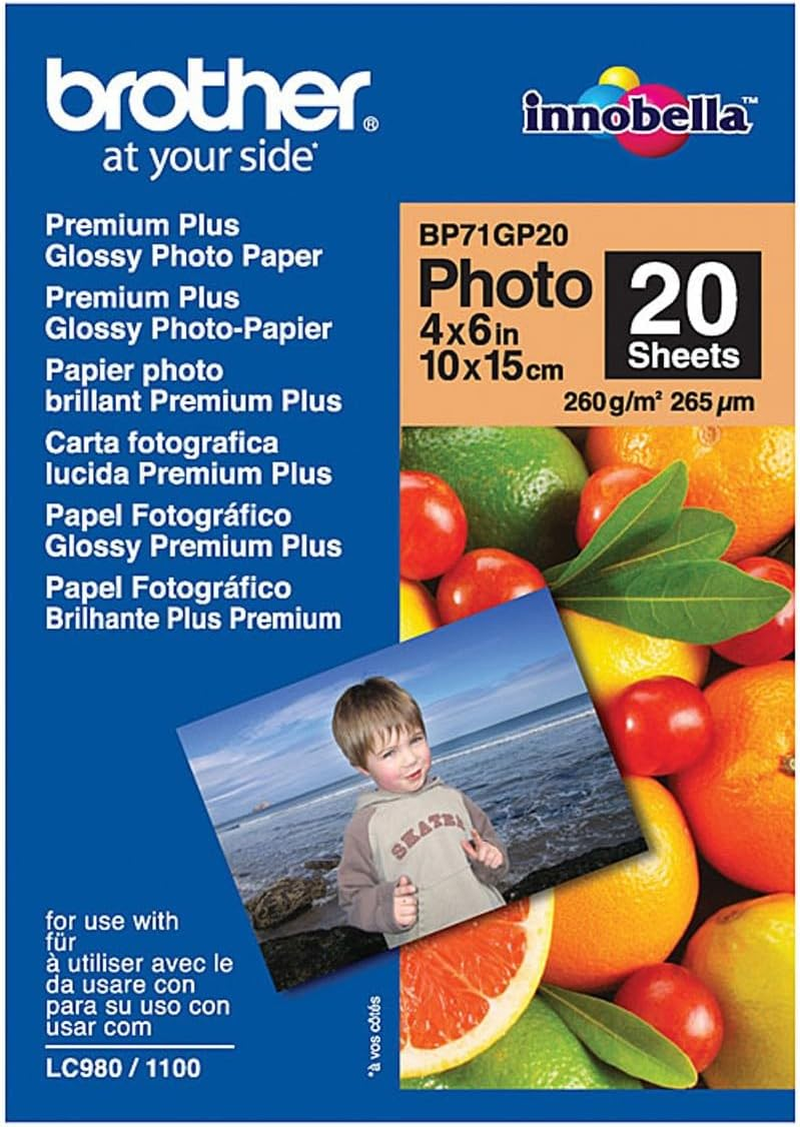 Brother BP71GP20 Glossy Paper, 20 Sheet