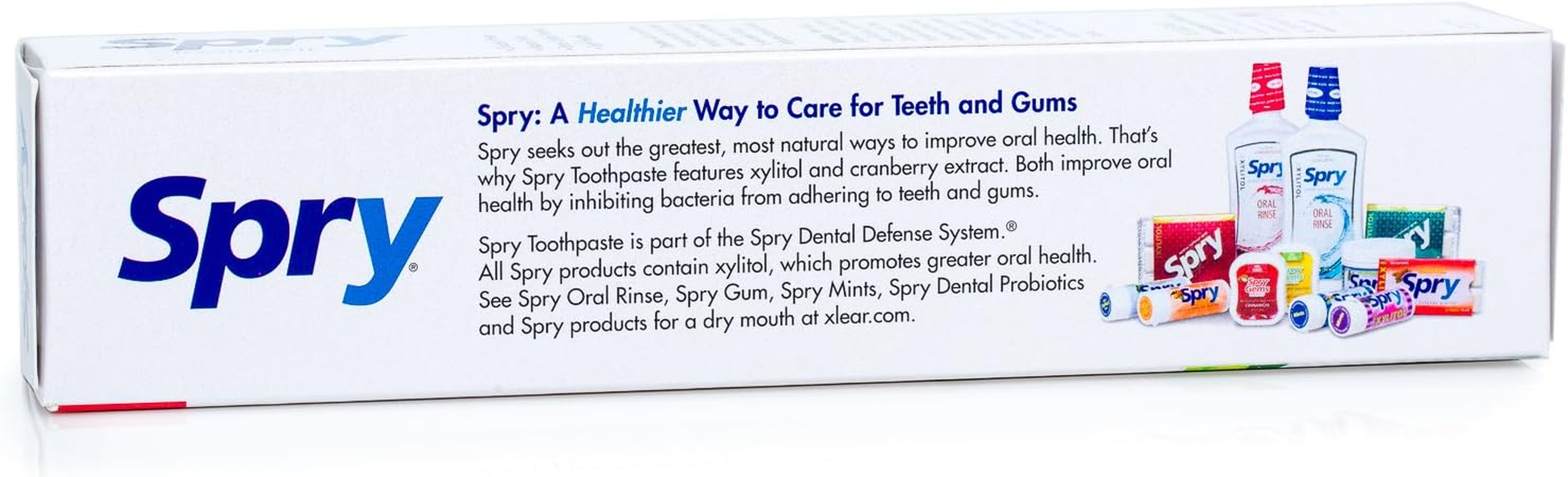 Spry Xylitol Toothpaste, Fluoride Free, Natural Spearmint, Anti-Plaque and Tartar Control, 150Ml