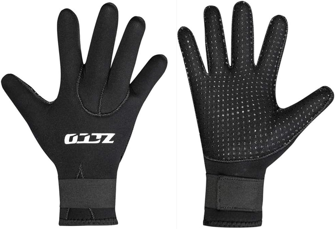ZCCO 3Mm Neoprene Diving Gloves, Double-Layer Thermal Wetsuit Gloves with Elastic Wrist and Skid Resistance Particles for Kayakin,Diving,Kayaking,Surfing,Snorkeling