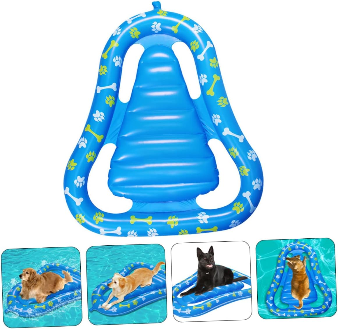 Alasum Inflatable Pet Floating Mat 125X97Cm Thick PVC Avocado Shaped Water Pad for Dogs Waterproof Swimming Cushion for Pool and Beach Fun image number 5