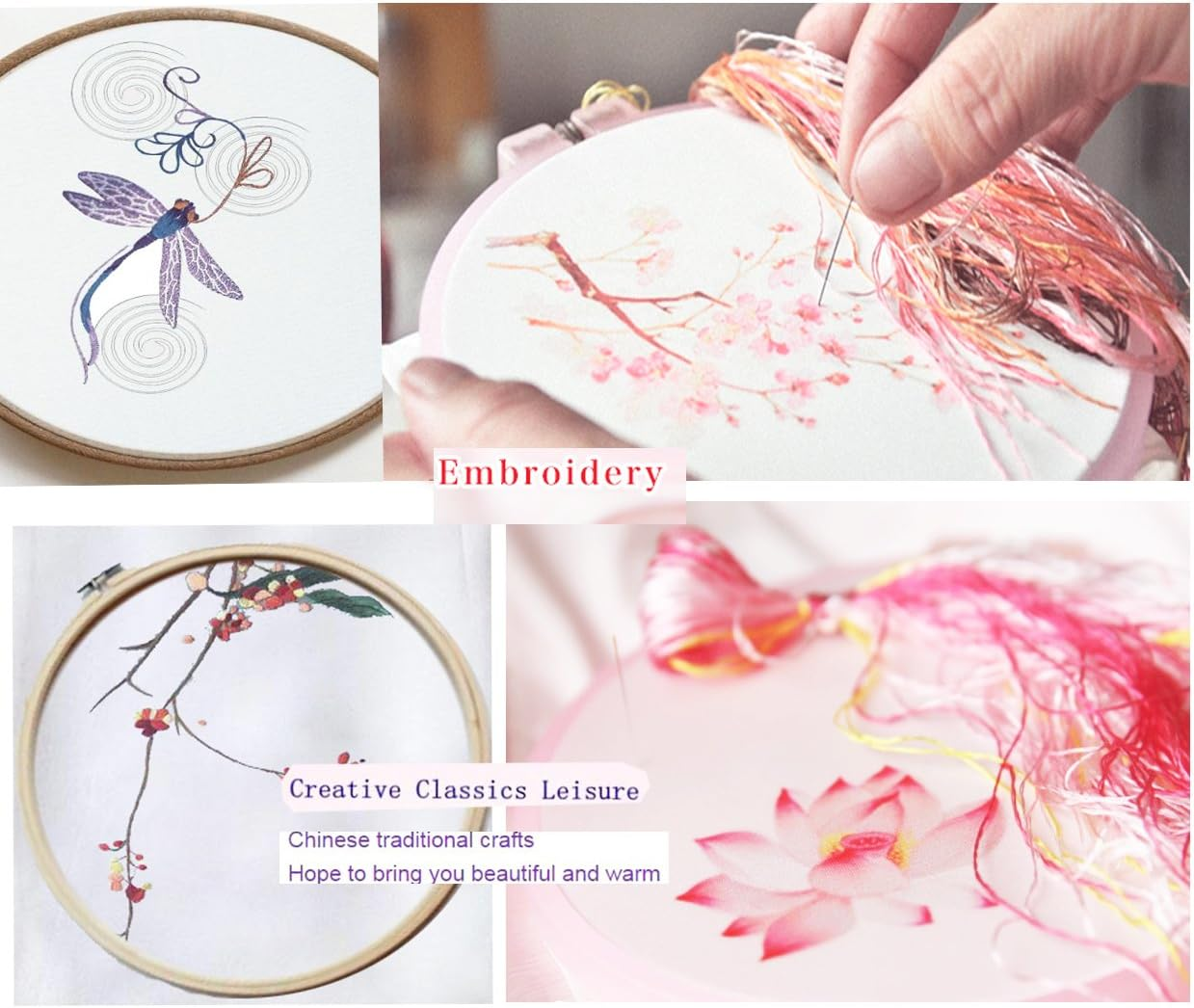 La Closure White Cotton Scalloped Edge Handkerchiefs Hankies -Square 30Cm image number 1