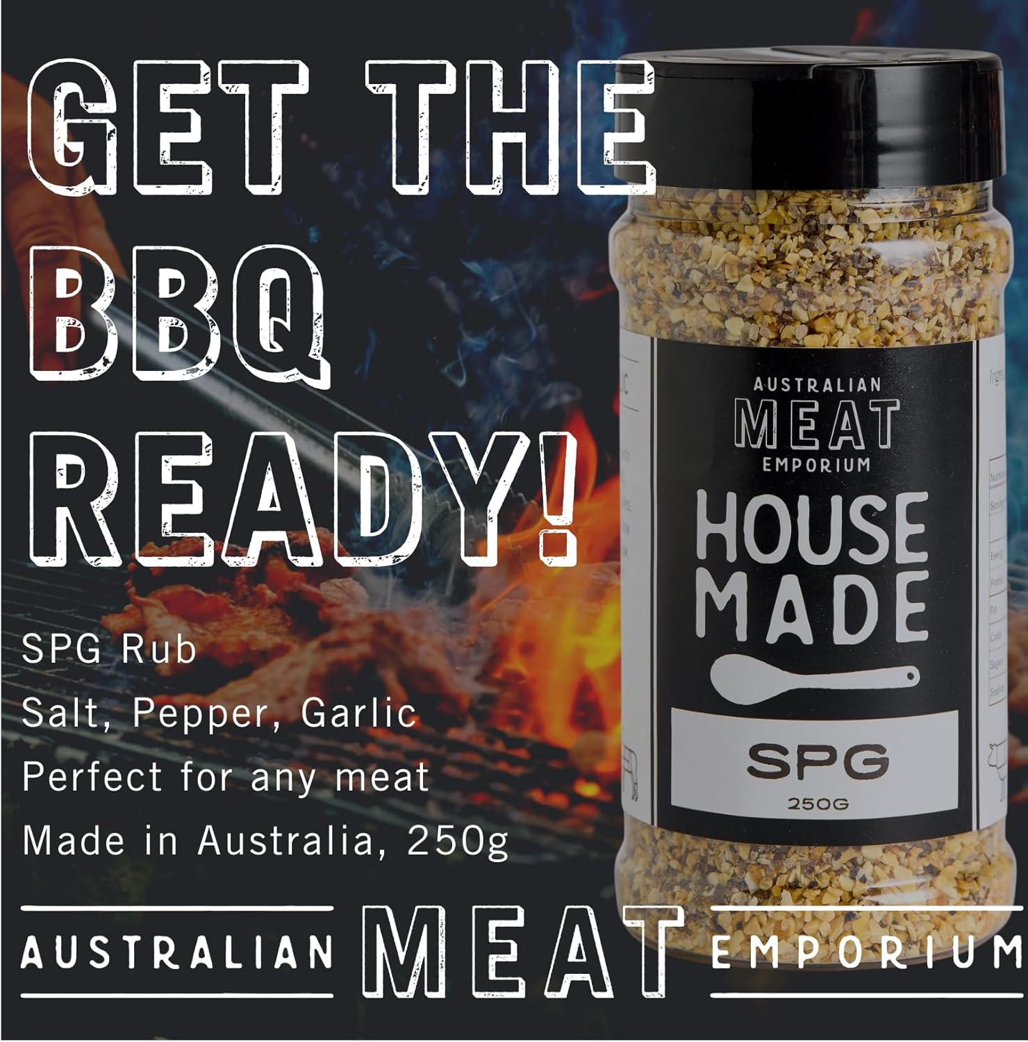 Australian Meat Emporium SPG Rub (Salt, Pepper, Garlic) image number 1