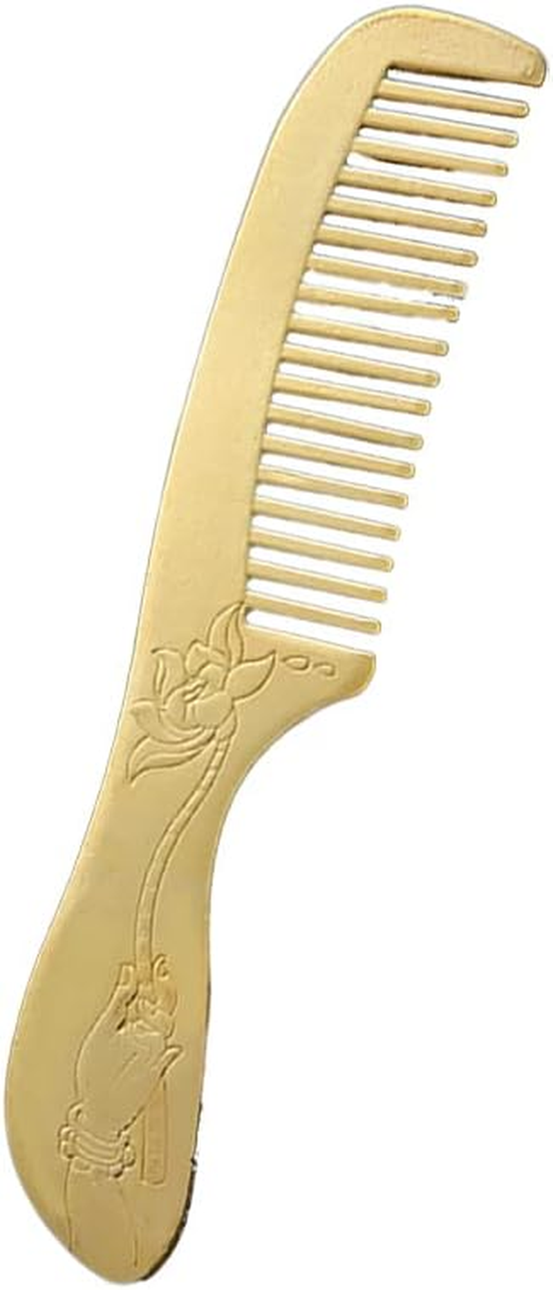 ARFUKA Hair Comb Hair Dressing Comb Brass Detangling Hair Comb No Handle Detangler Comb Styling Shampoo Comb image number 3