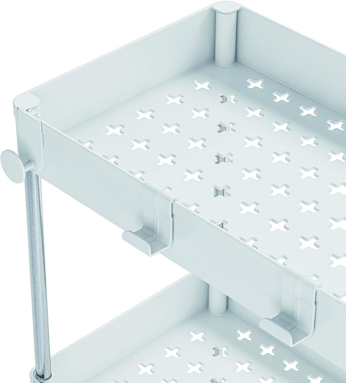 Pearl Metal N-7379 Storage Cart Wagon Slim 2-Tier White