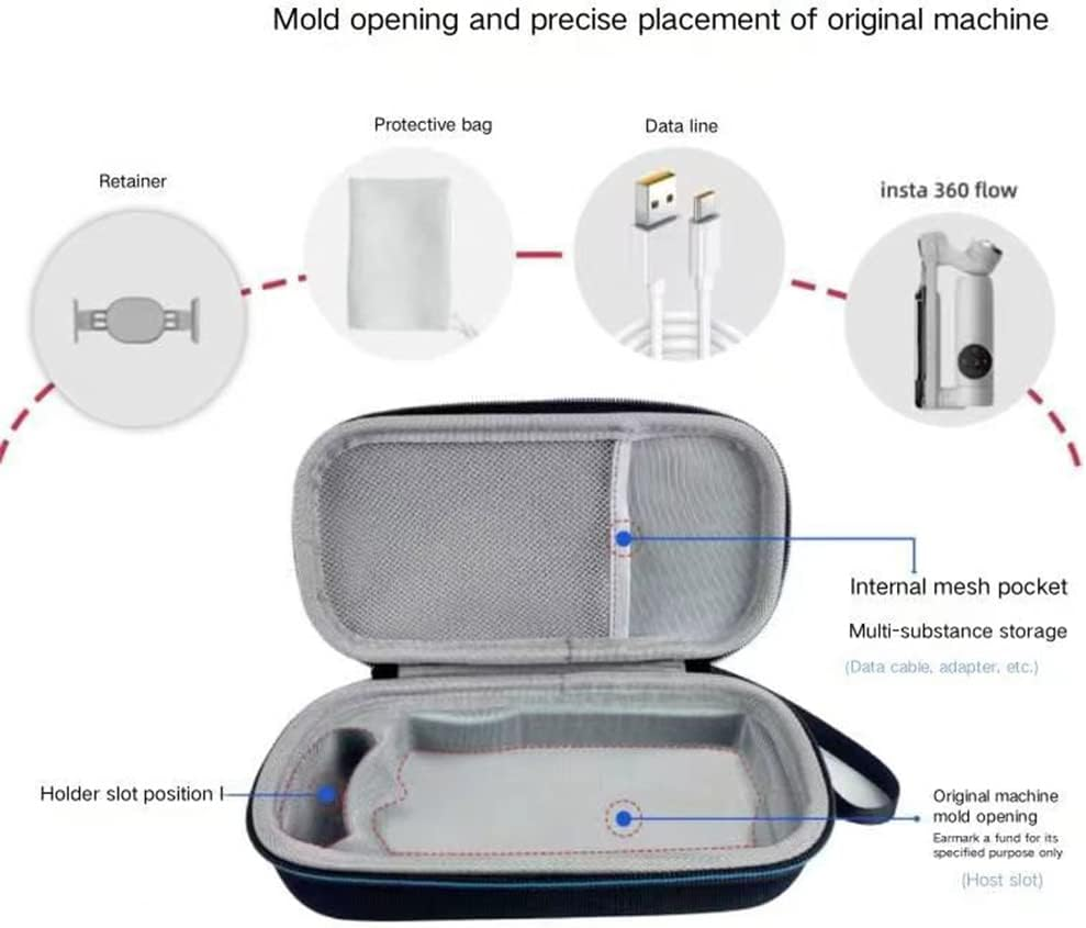 Palumma Hard Carrying Case for Insta360 Flow/For Zhiyun/For Feiyu/For Osmo Mobile 6/SE/OM 5/4/4SE Smartphone Gimbal Stabilizer and Accessories image number 4