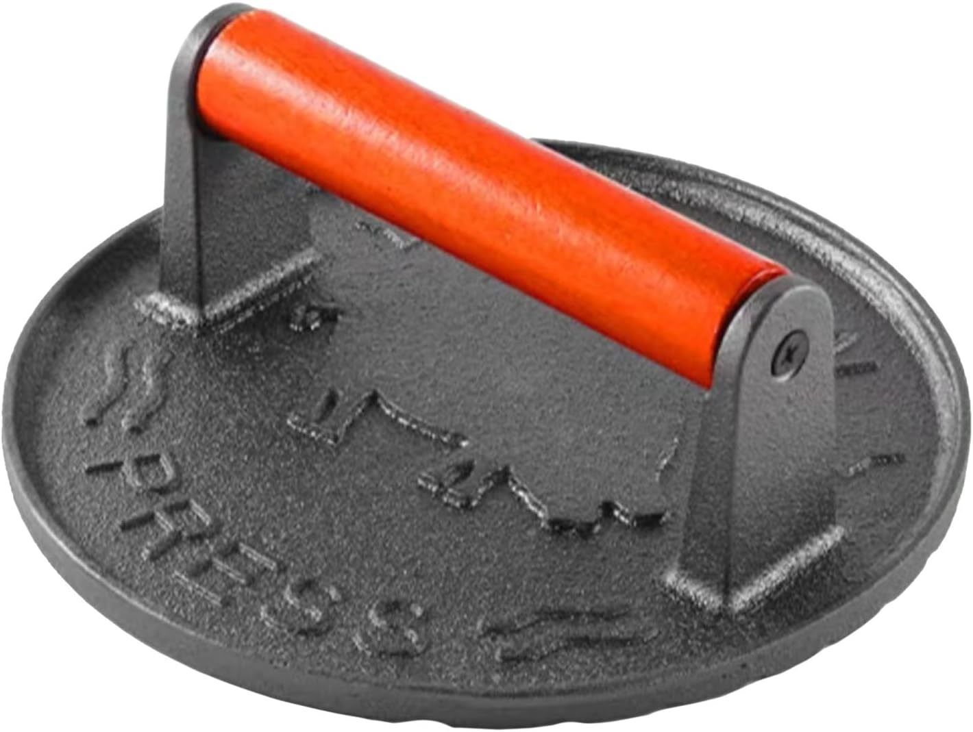Meat Press and Burger Smasher with Black Wood Handle - Perfect for Griddle Cooking, Steak, and Sandwiches image number 4