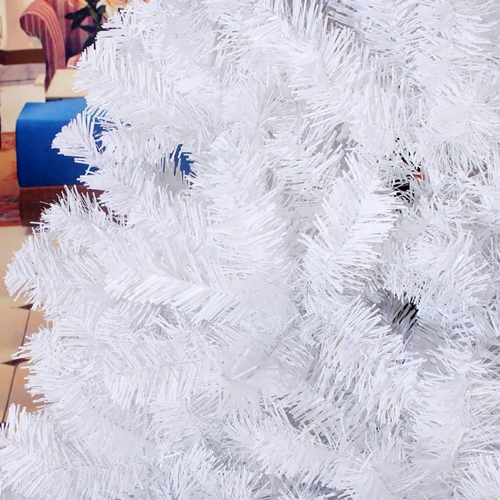 Ariv Hommey 6Ft 1.8M White Christmas Tree, with Bushy 1200 Tips Metal Stand, Easy Assembly 180Cm Artificial Xmas Tree Decoration for Indoor Outdoor Home Party Holiday image number 2
