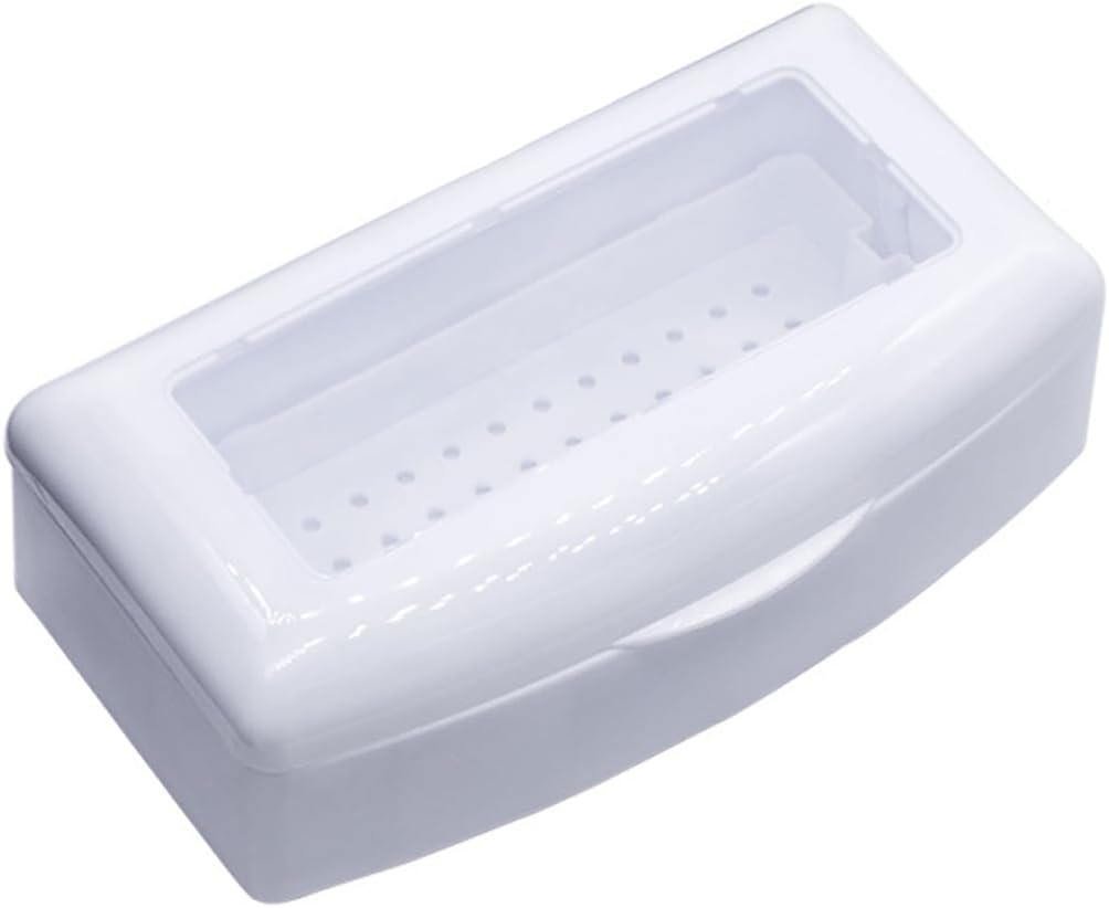 AIMALL Nail Tool Disinfection Box with Alcohol Filter Tray, Portable Cleaning Container for Nail and Eyelash Tools, 9X4.3X2.8In image number 4