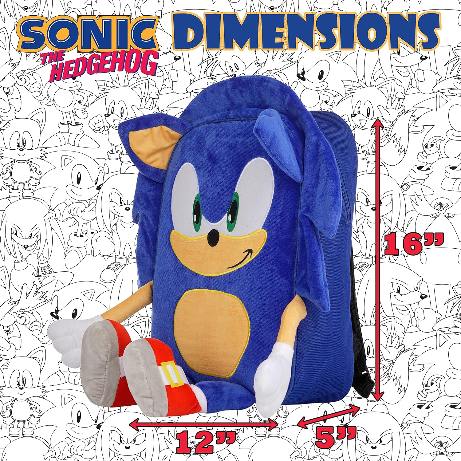 AI ACCESSORY INNOVATIONS Plush Backpack for Girls & Boys, 16 Inch, Plush School Bookbag with 3D image number 5