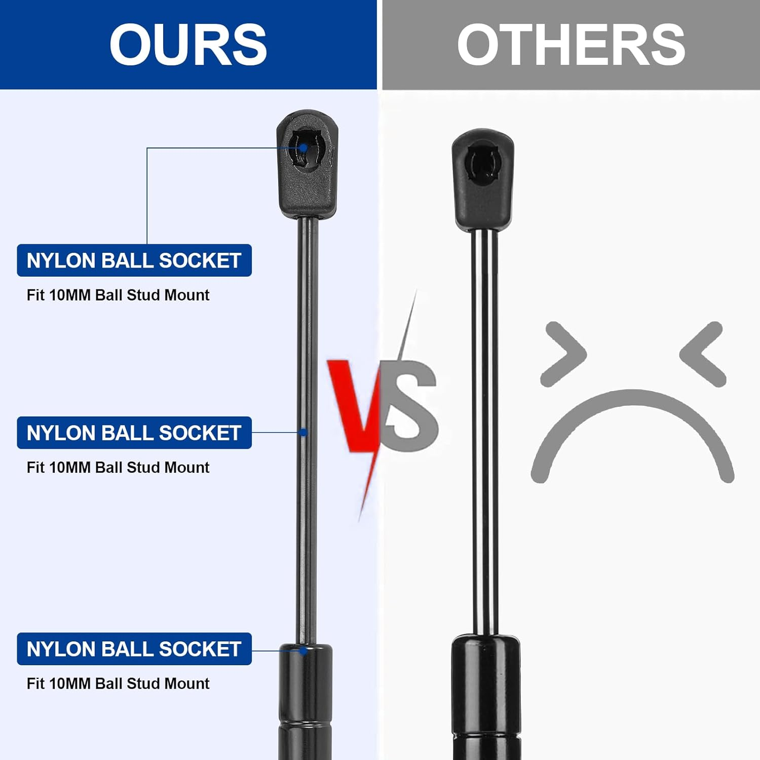 Krimocy Gas Struts 325Mm 160N Shocks Spring Lift Support for Toyota 1921VR Inc Hilux image number 5