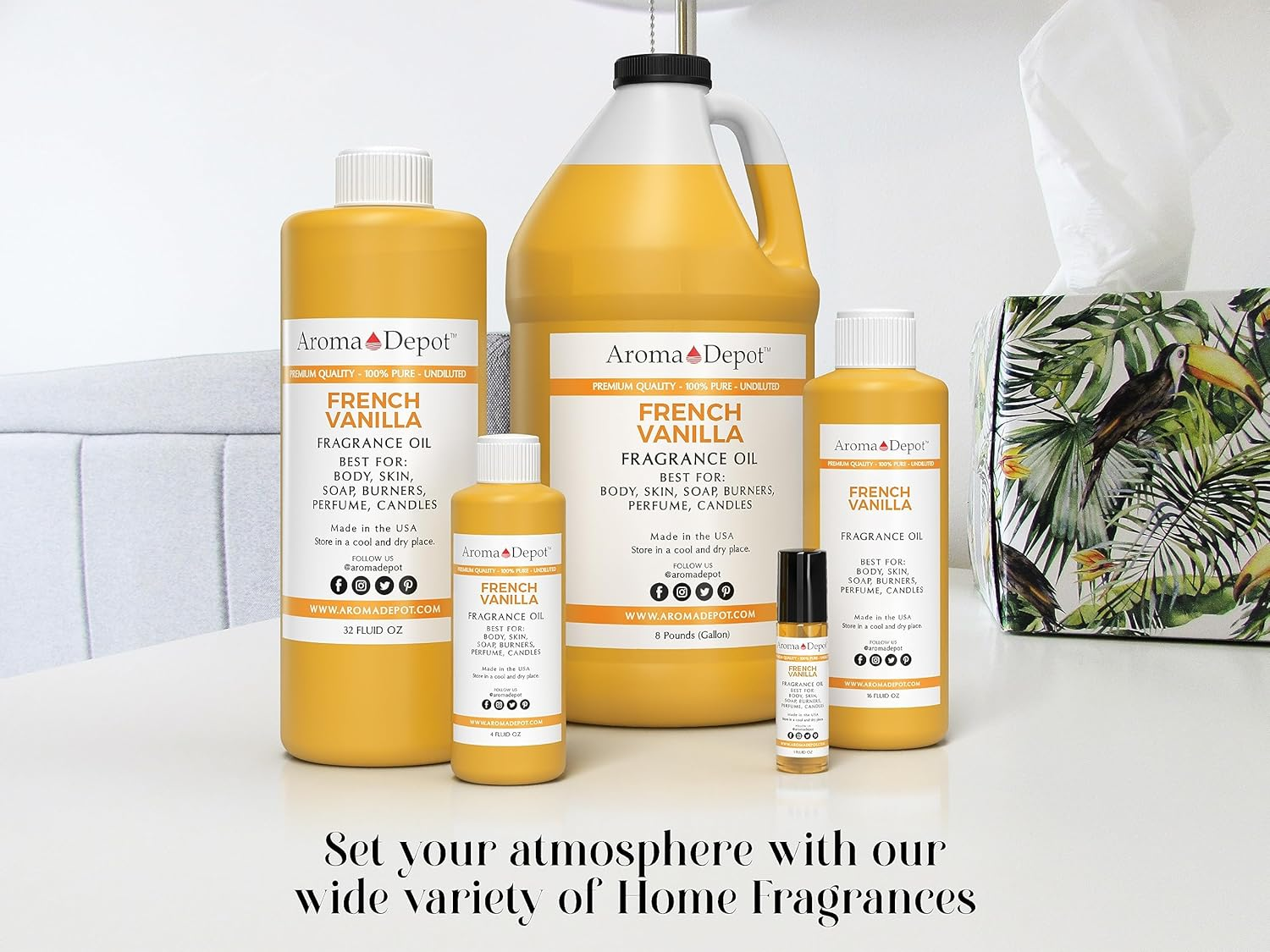 Aroma Depot French Vanilla Perfume/Body Oil (7 Sizes) Our Interpretation, Premium Quality Uncut Fragrance Oil Sweet Scent (4 Ounce Plastic Bottle (120Ml)) image number 3