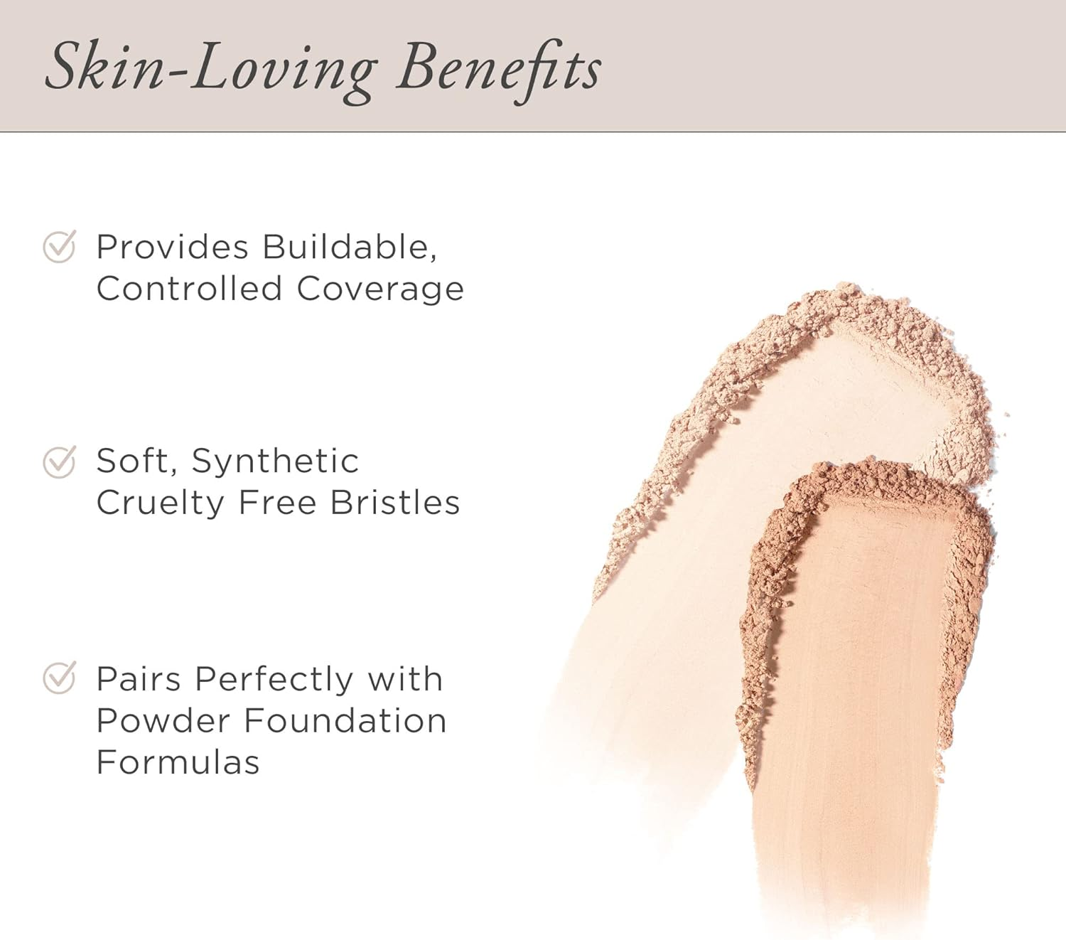 Pur Minerals PUR Cosmetics Chisel Brush - Flat Top Design - Easily Buffs for Soft Focus Finish - Helps Achieve Desired Coverage - Densely Packed Bristles with Synthetic Fibers - Cruelty Free - 1 Pc image number 3