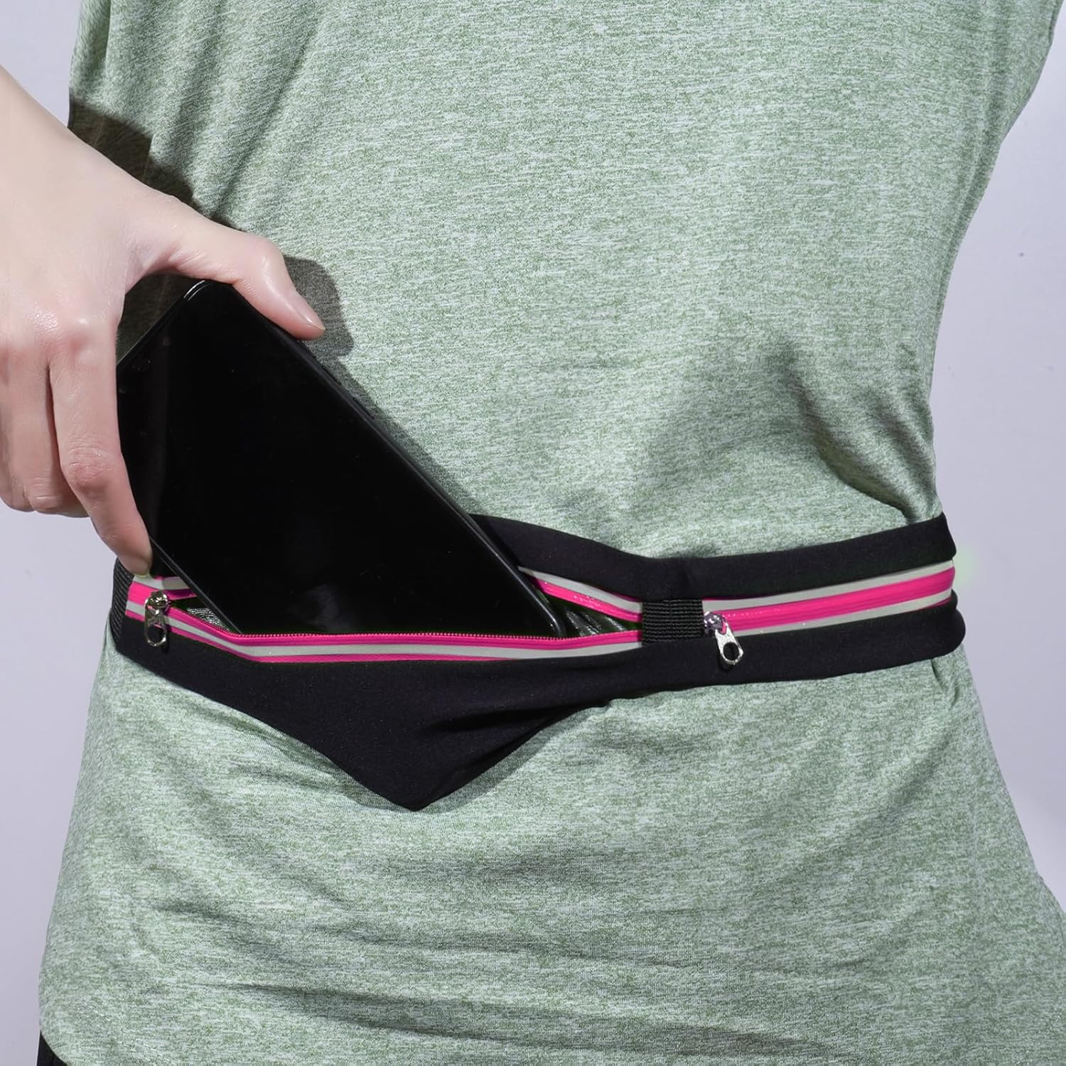 Running Belt Fanny Packs for Women and Men, NA-1 Rose, Running Belt image number 1