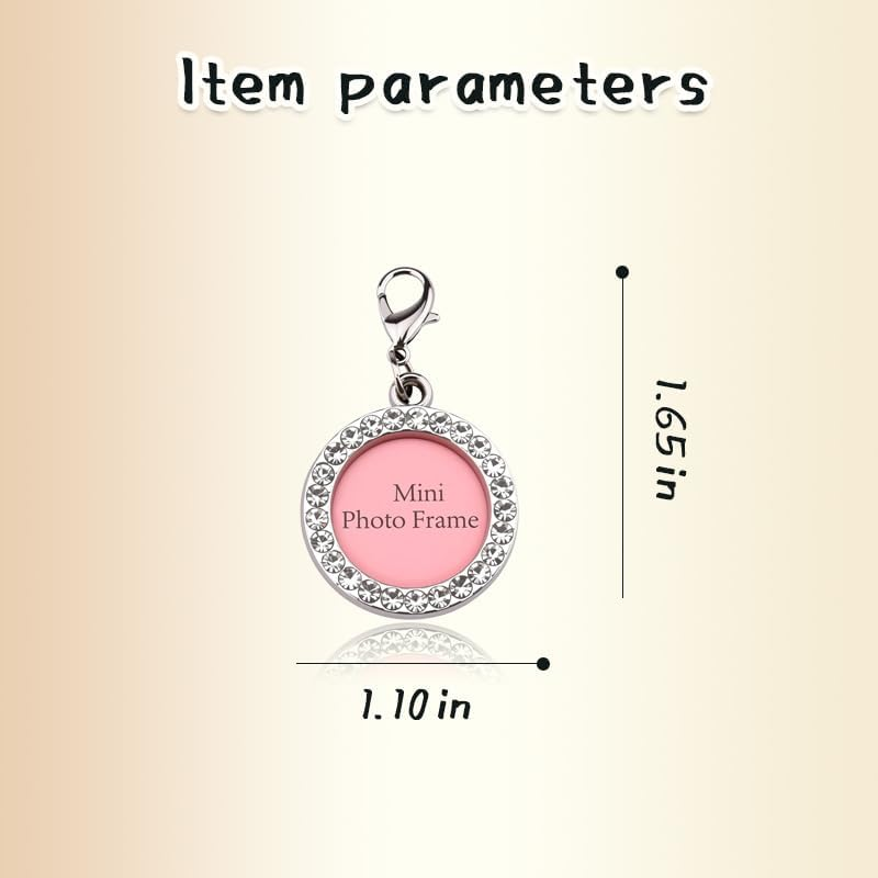 Cat Dog ID Tag Keychain for Pet Prevent Getting Lost Name Tag for Pet Keychain Key Chain for Friend Girlfriend Pets Lover Christmas Birthday Gifts for Dogs Cats Pets Coller Accessory with Photo Frame image number 4