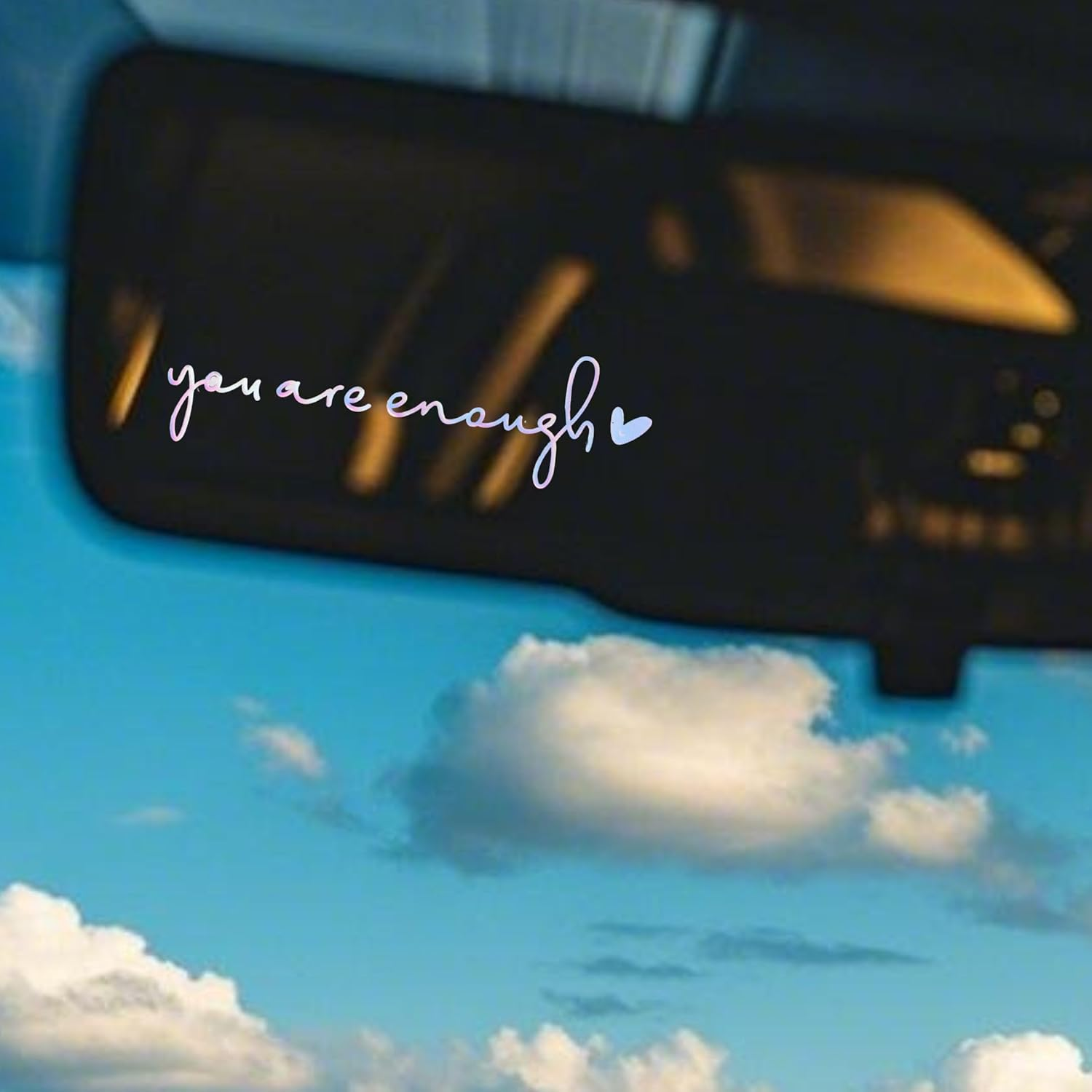 MOTOFITOOL 4X You Are Enough Rearview Mirror Sticker, Inspirational Mirror Decals, Christian Car Decals for Women, Cute Car Accessories, Rear View Mirror Stickers for Window Mirror Tumbler Bottle image number 6