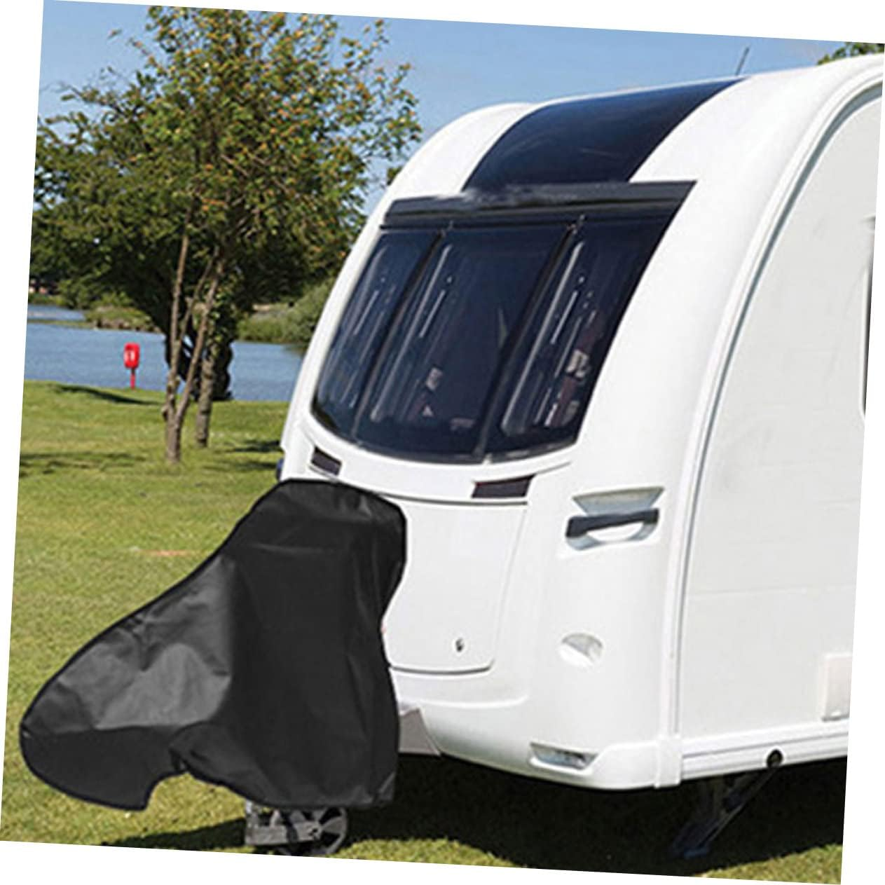 Oxford Cloth Trailer Hitch Cover Protective Drawbar Cap for Caravan and Trailer Hook Connector Weather-Resistant Tow Coupling Protector image number 2