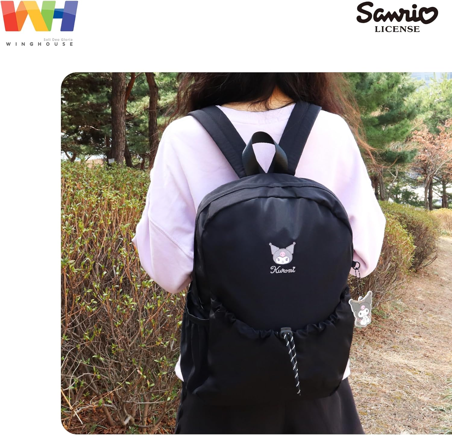 Sanrio Characters Backpack &ndash; Cute Kuromi, My Melody, Cinnamoroll Daily Bag | Lightweight Travel Laptop Bag for Teens & Women image number 6