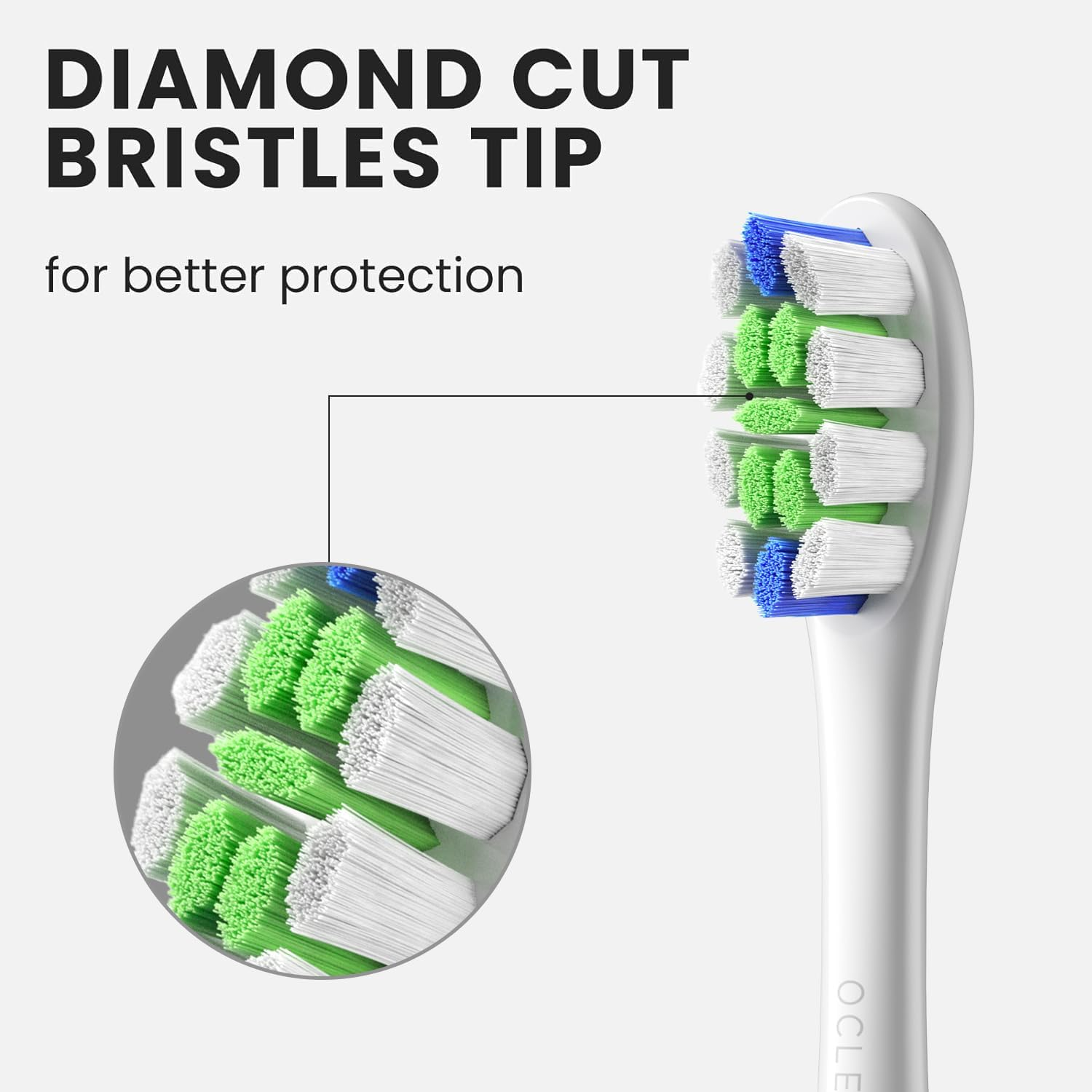 Oclean Toothbrush Standard Clean Brush Head Replacements, Compatible with All Oclean Electric Handles, FDA Approved image number 1