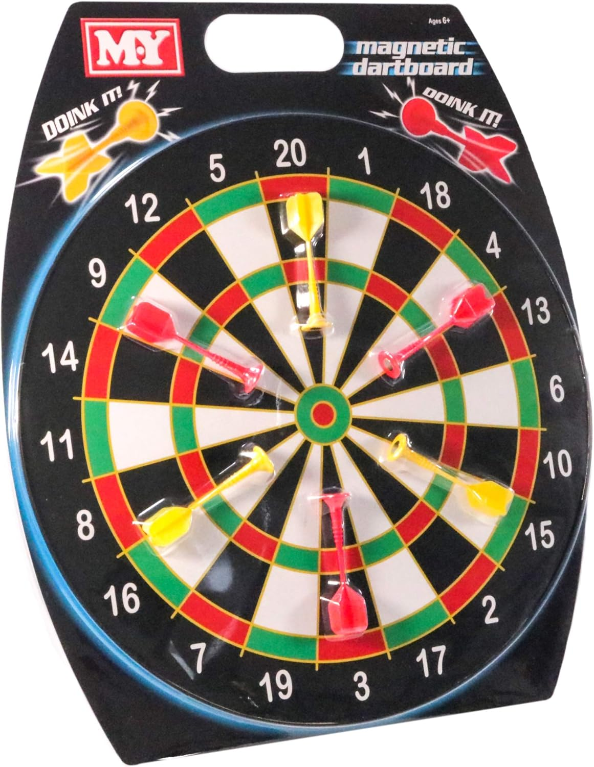 Doink It 16" Magnetic Dartboard with 6 Darts "M.Y" image number 4