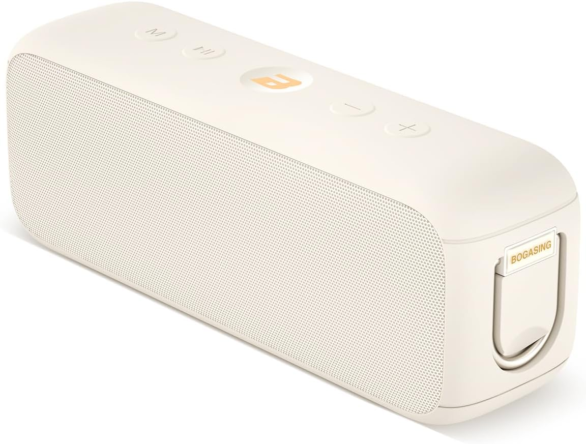 BOGASING G6 Bluetooth Speaker, Portable Wireless Speakers with 30W Loud Stereo Sound, 35H Playtime, IPX6 Waterproof, Bluetooth 5.3, EQ, Tf-Card, AUX, USB Stick, Outdoor Speaker for Party