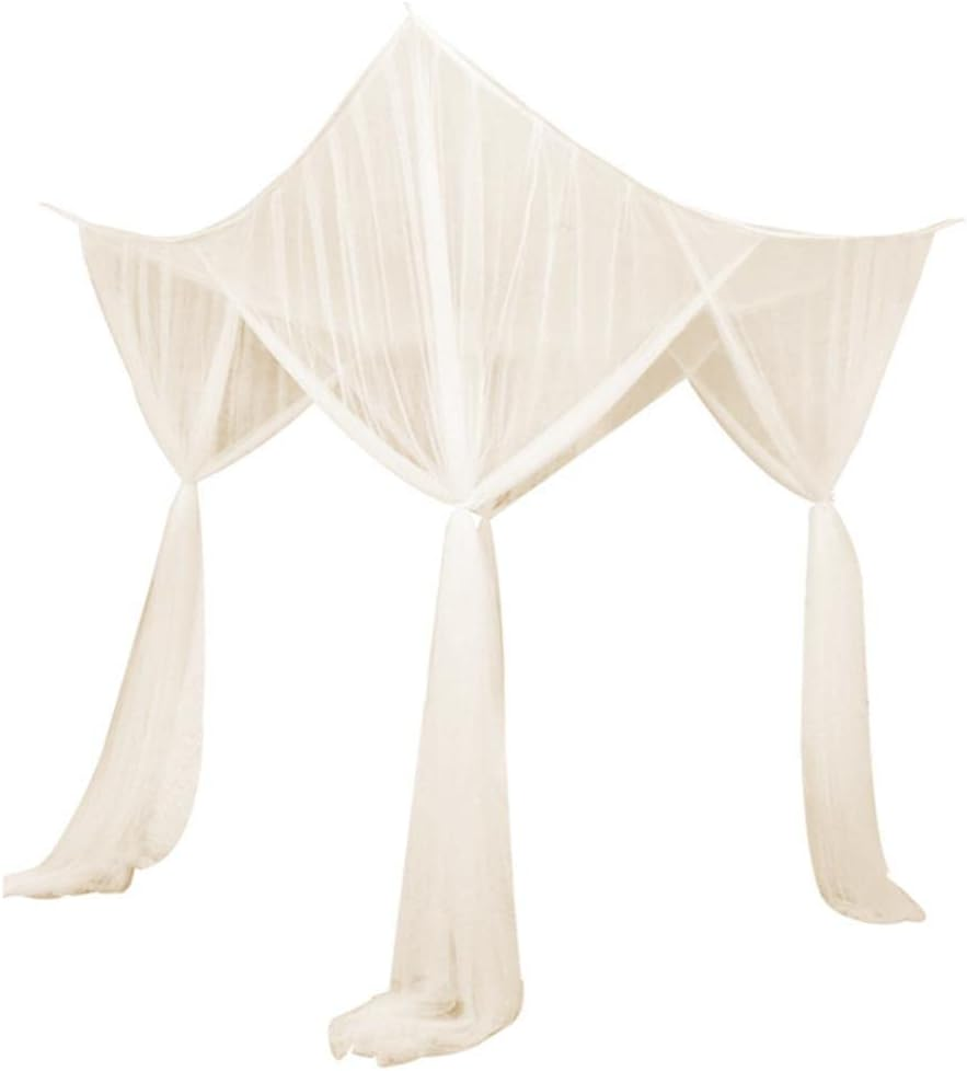 ＡＷＨＡＯ Premium Bed Canopy with 4 Corner Posts - Elevate Your Bedroom, Black, 210X190X24Cm