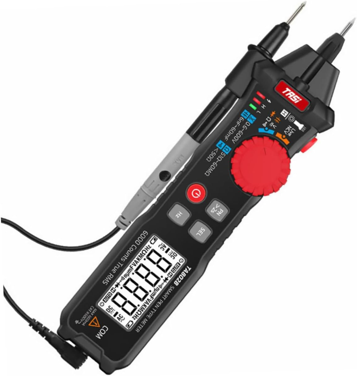 Jojofuny Pen Type Multimeter Portable Digital Auto Multimeter Ohm Volt Current Tester Pen Electrician Tool Small Compact Auto-Ranging for Electrical Testing