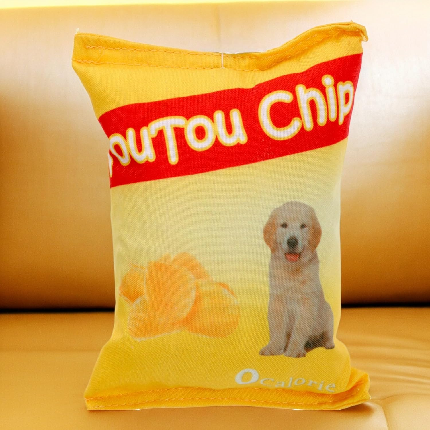 MIJOMA Dog Toy Crackling Chips Bag 'Toutou Chips' - Squeaky, Robust Polyester Toy for Loving Playing Hours 18 X 12 X 6 Cm image number 4