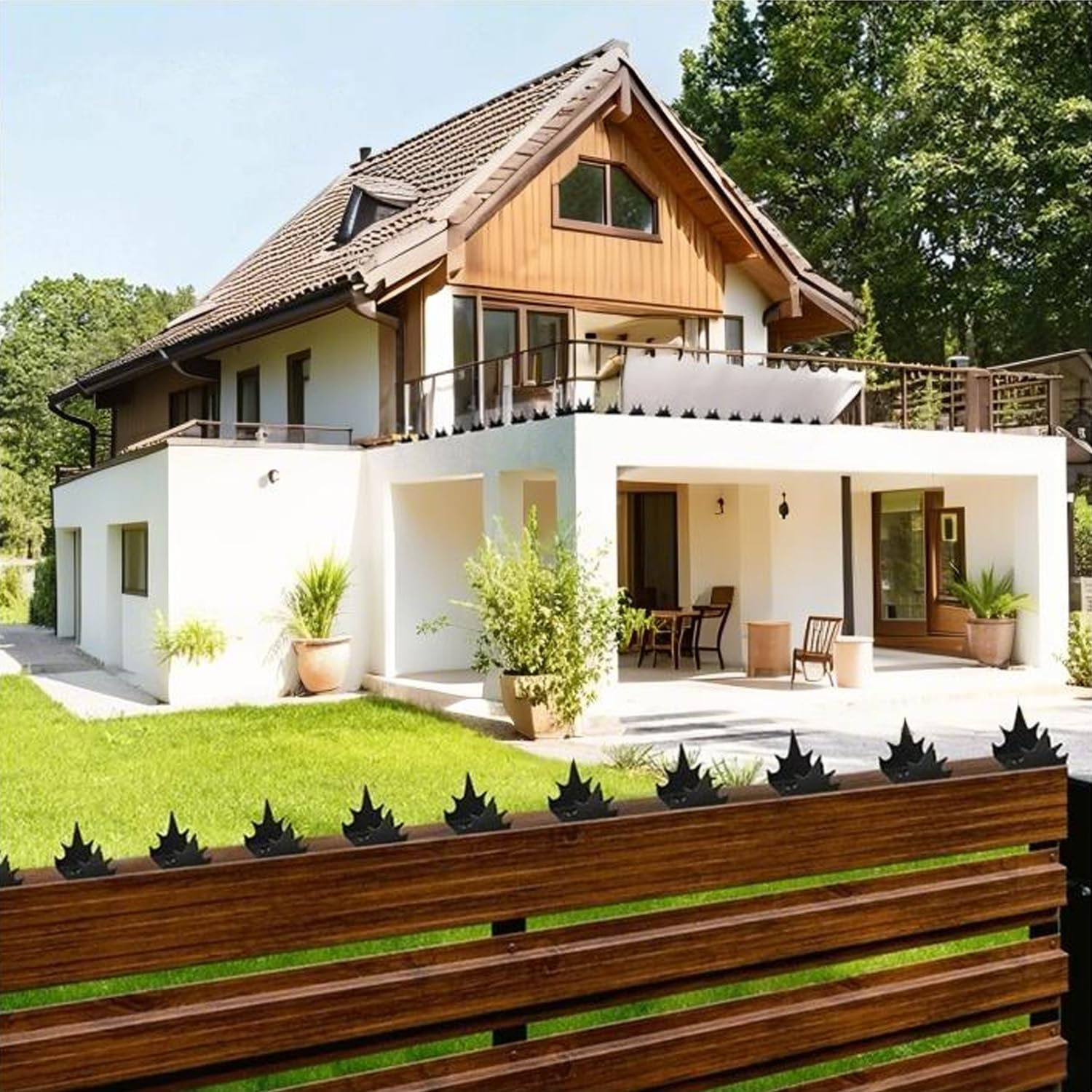 12Pcs anti Climb Security Spikes,Metal Fence Wall with Screws,Theft Duty Intruder Deterrent,Spike Sturdy Home Safety Spike,For Home and Farm Protection Etc image number 4