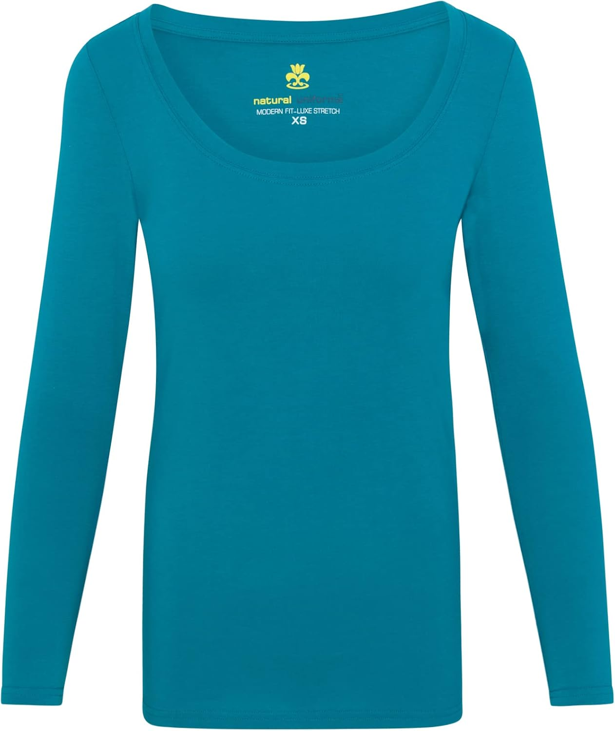 Natural Uniforms Women'S Long Sleeve Extra Wide Scoop-Neck T-Shirt under Scrub image number 5