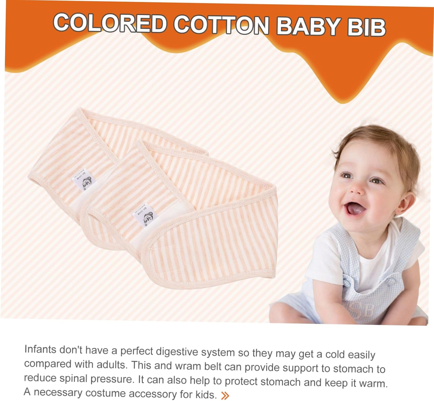 4Pcs Baby Belly Band Navel Belt for Newborn Infant Skin Color Soft Breathable Navel Support for Newborns and Boys and Girls image number 2