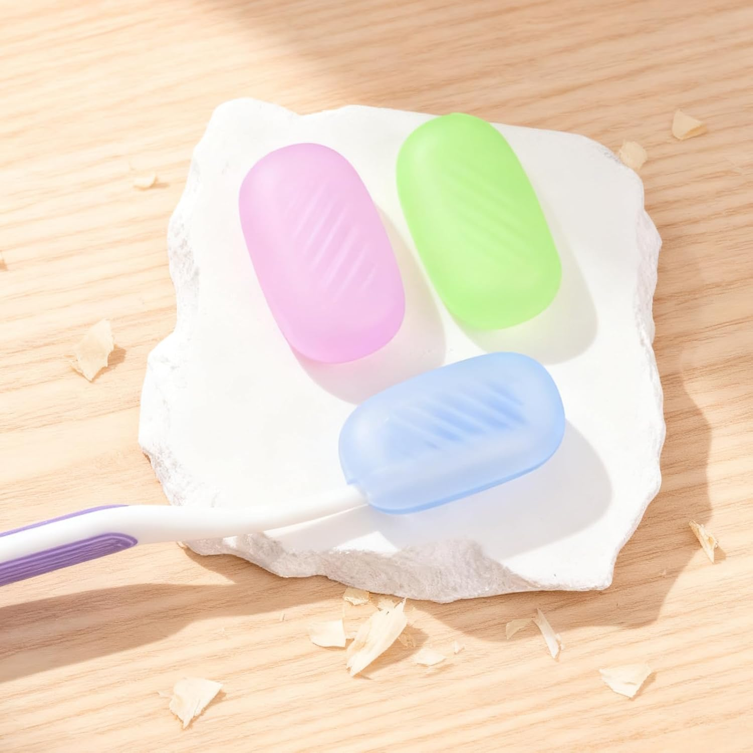 Silicone Toothbrush Covers 6 Pack,Compatible with Oral B Electric Toothbrush Heads & Manual, Breathable for Travel Camping image number 3